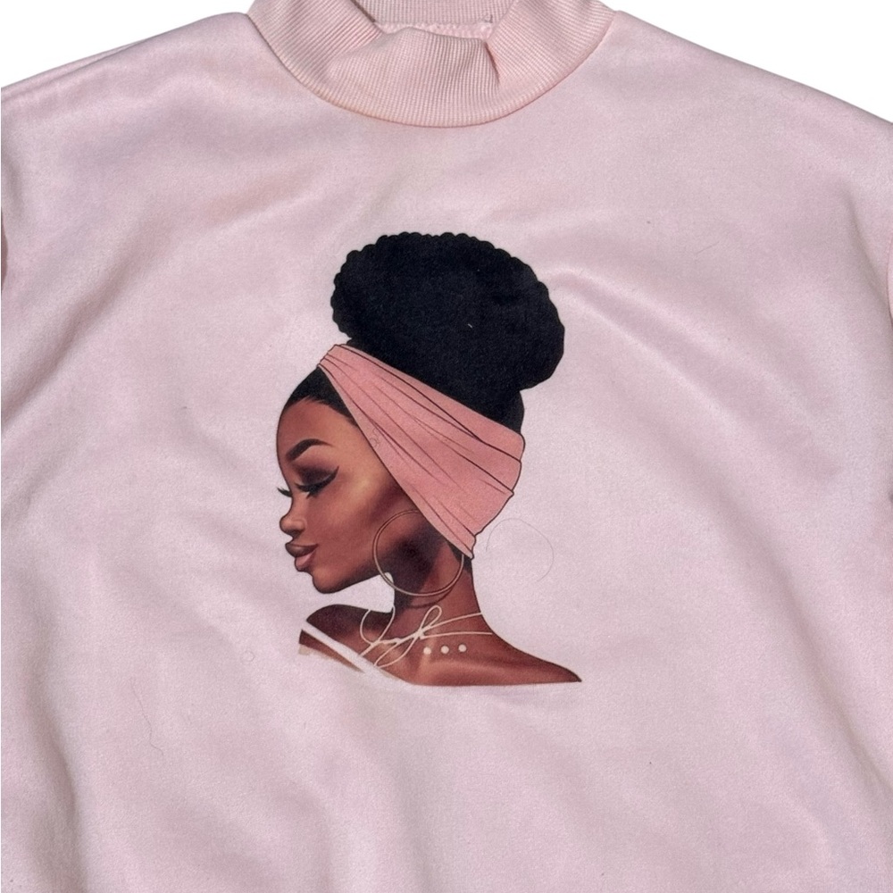 Pink Graphic African American Women Sweatshirt Black Woman - Picture 5 of 8